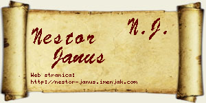 Nestor Janus vizit kartica